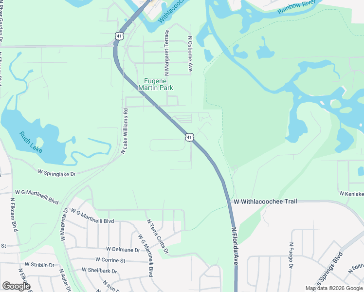 map of restaurants, bars, coffee shops, grocery stores, and more near 11820 North Par Terrace in Dunnellon