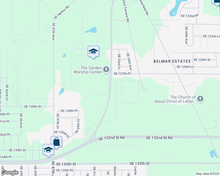 map of restaurants, bars, coffee shops, grocery stores, and more near 12797 County Highway 484 in Belleview