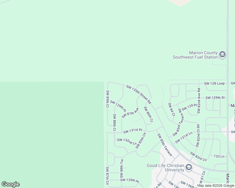 map of restaurants, bars, coffee shops, grocery stores, and more near 8930 Southwest 128th Place in Ocala