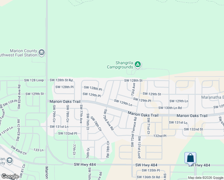 map of restaurants, bars, coffee shops, grocery stores, and more near 12890 73rd Avenue Road in Ocala
