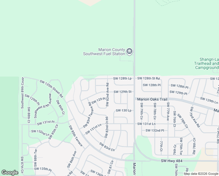 map of restaurants, bars, coffee shops, grocery stores, and more near 12877 Southwest 82nd Avenue Road in Ocala