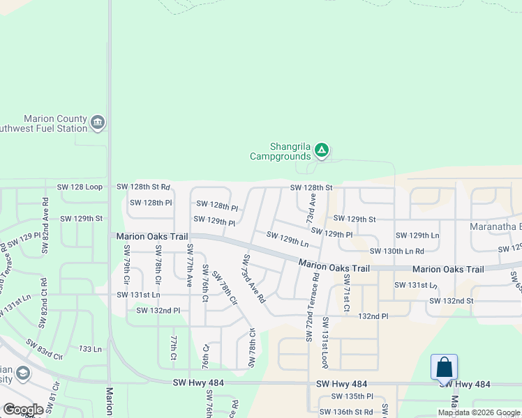 map of restaurants, bars, coffee shops, grocery stores, and more near 12890 73rd Avenue Road in Ocala