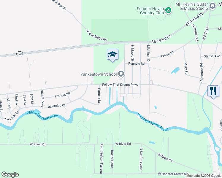 map of restaurants, bars, coffee shops, grocery stores, and more near 29 Canterbury Road in Inglis