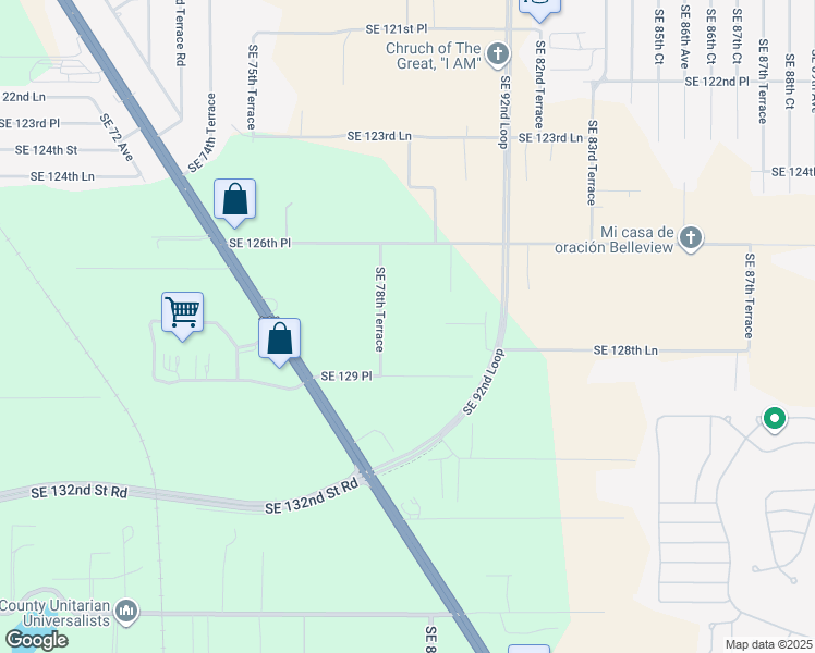 map of restaurants, bars, coffee shops, grocery stores, and more near 12845 Southeast 78th Terrace in Belleview