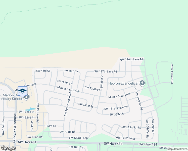 map of restaurants, bars, coffee shops, grocery stores, and more near 3649 128th Place in Ocala