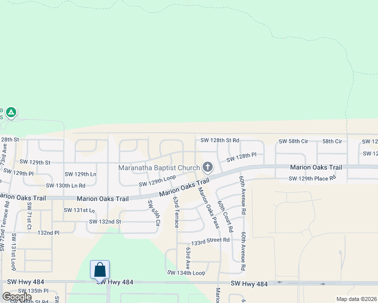 map of restaurants, bars, coffee shops, grocery stores, and more near 116 Marion Oaks Pass in Ocala