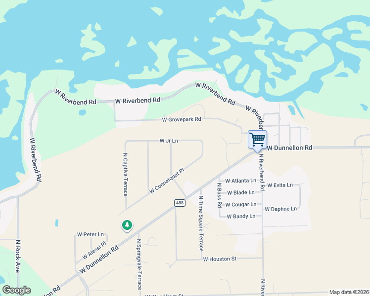 map of restaurants, bars, coffee shops, grocery stores, and more near 5636 West Junior Lane in Dunnellon