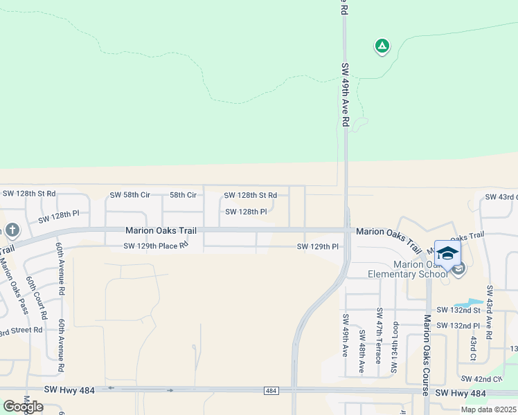 map of restaurants, bars, coffee shops, grocery stores, and more near 5215 Southwest 128th Place in Ocala