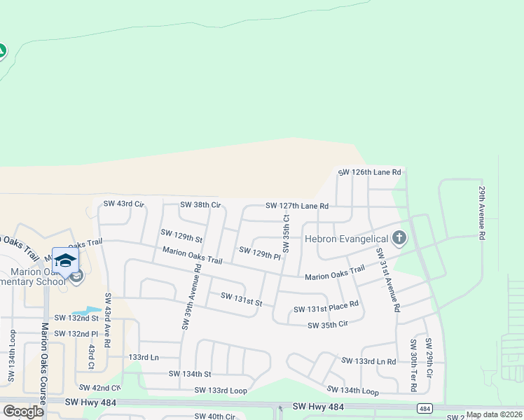 map of restaurants, bars, coffee shops, grocery stores, and more near 3649 128th Place in Ocala
