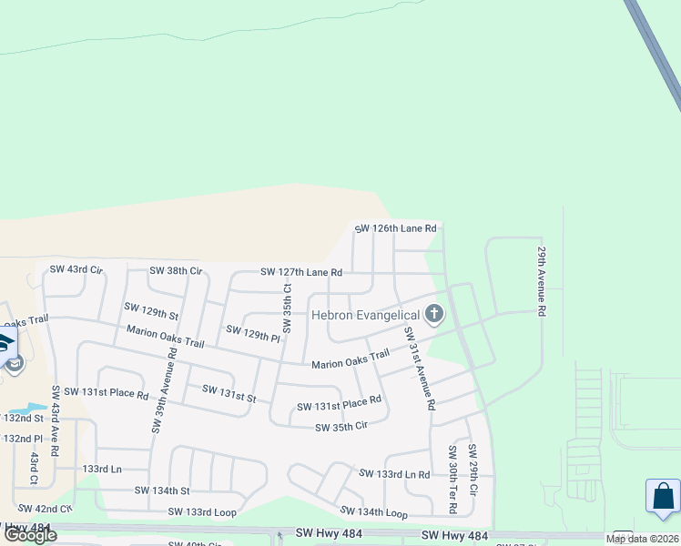 map of restaurants, bars, coffee shops, grocery stores, and more near 3469 Southwest 127th Lane in Ocala