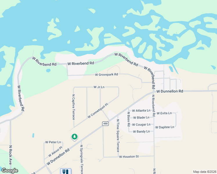 map of restaurants, bars, coffee shops, grocery stores, and more near 5636 West Junior Lane in Dunnellon