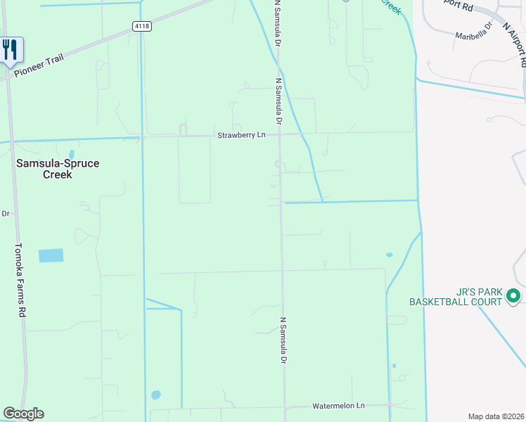 map of restaurants, bars, coffee shops, grocery stores, and more near 448 North Samsula Drive in New Smyrna Beach