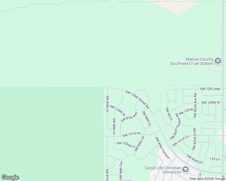 map of restaurants, bars, coffee shops, grocery stores, and more near 8930 Southwest 128th Place in Ocala