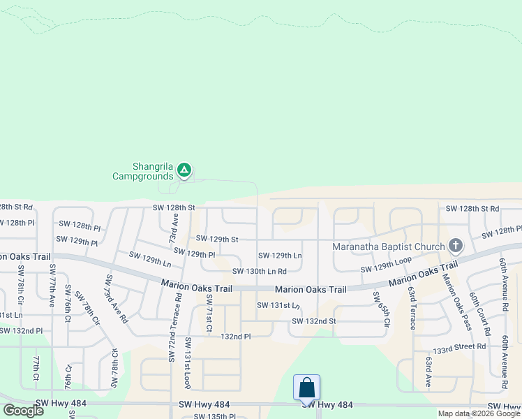 map of restaurants, bars, coffee shops, grocery stores, and more near 12805 Southwest 69th Court in Ocala