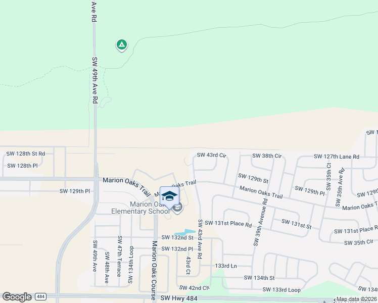 map of restaurants, bars, coffee shops, grocery stores, and more near 12865 Southwest 43rd Circle in Ocala