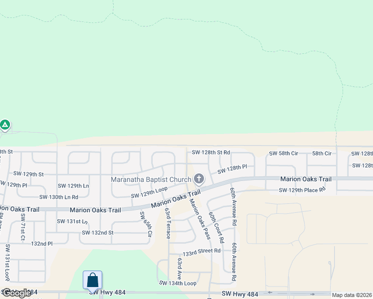 map of restaurants, bars, coffee shops, grocery stores, and more near 116 Marion Oaks Pass in Ocala