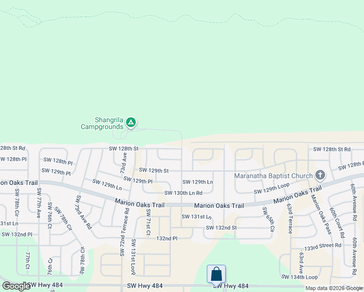 map of restaurants, bars, coffee shops, grocery stores, and more near 12805 Southwest 69th Court in Ocala
