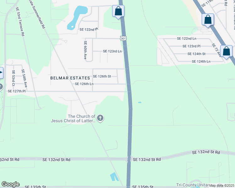 map of restaurants, bars, coffee shops, grocery stores, and more near 6264 Southeast 127th Place in Belleview