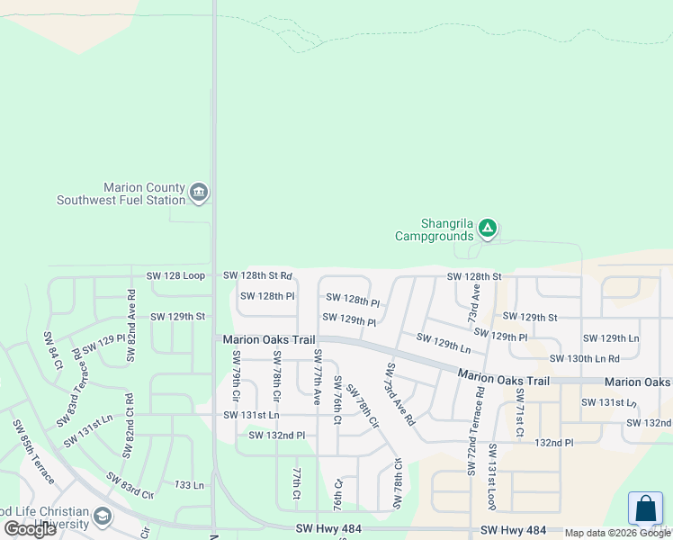 map of restaurants, bars, coffee shops, grocery stores, and more near 12867 77th Circle in Ocala