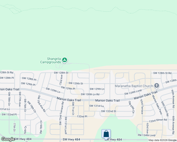 map of restaurants, bars, coffee shops, grocery stores, and more near 12805 Southwest 69th Court in Ocala