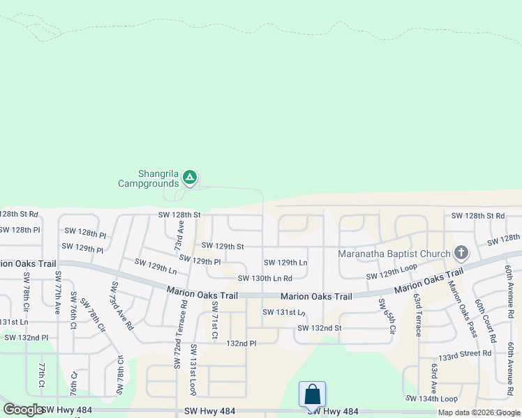 map of restaurants, bars, coffee shops, grocery stores, and more near 12805 Southwest 69th Court in Ocala