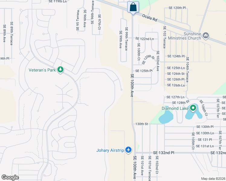 map of restaurants, bars, coffee shops, grocery stores, and more near 12728 Southeast 97th Terrace Road in Summerfield