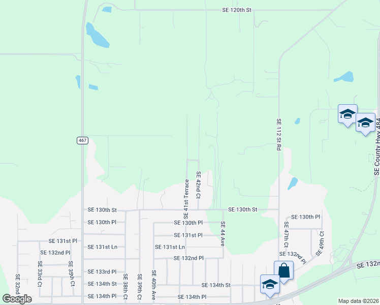 map of restaurants, bars, coffee shops, grocery stores, and more near 4064 Southeast 126th Place in Belleview