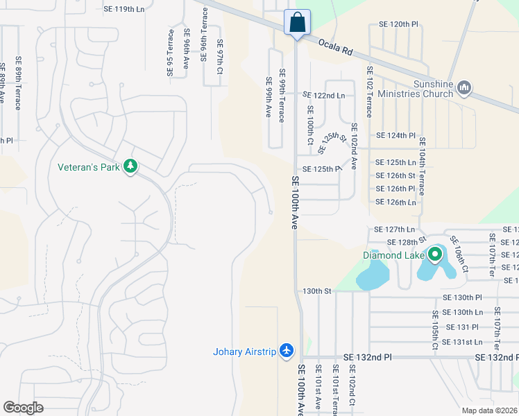 map of restaurants, bars, coffee shops, grocery stores, and more near 12728 Southeast 97th Terrace Road in Summerfield