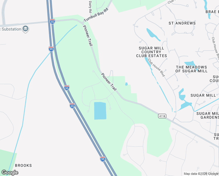 map of restaurants, bars, coffee shops, grocery stores, and more near 3055 Pioneer Trail in New Smyrna Beach