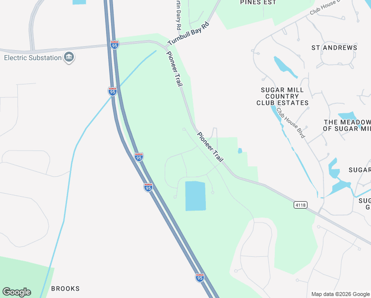 map of restaurants, bars, coffee shops, grocery stores, and more near 3085 Pioneer Trail in New Smyrna Beach