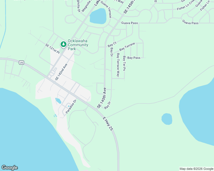 map of restaurants, bars, coffee shops, grocery stores, and more near 169 Bay Road in Ocklawaha