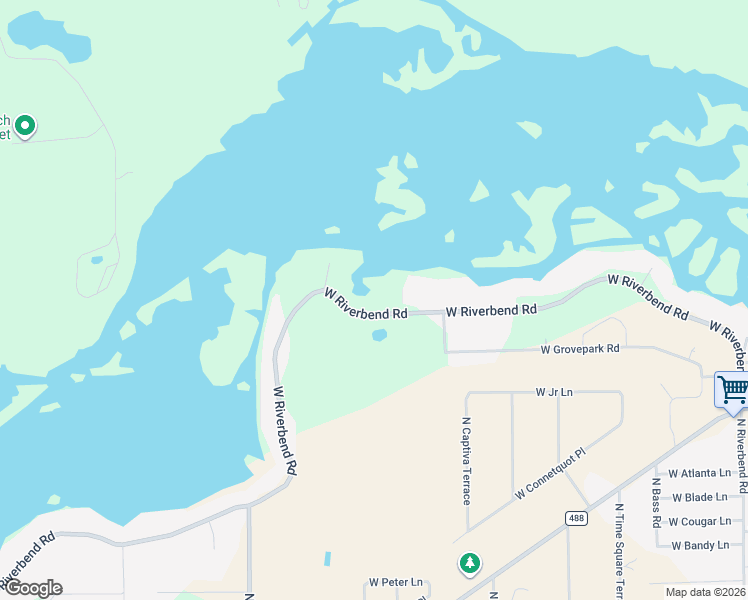 map of restaurants, bars, coffee shops, grocery stores, and more near 6185 West Riverbend Road in Dunnellon