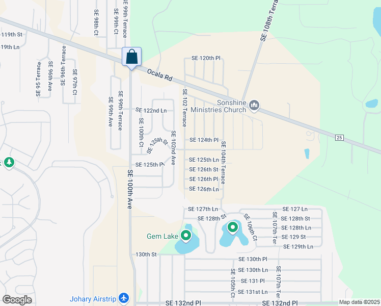map of restaurants, bars, coffee shops, grocery stores, and more near 10310 Southeast 125th Street in Belleview