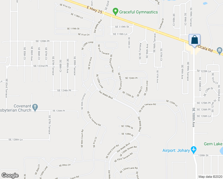 map of restaurants, bars, coffee shops, grocery stores, and more near 12536 Southeast 92nd Terrace in Summerfield
