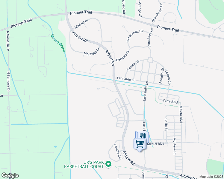 map of restaurants, bars, coffee shops, grocery stores, and more near 3507 Sonesta Ct in New Smyrna Beach