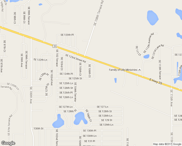 map of restaurants, bars, coffee shops, grocery stores, and more near 12425 Southeast 106th Court in Belleview