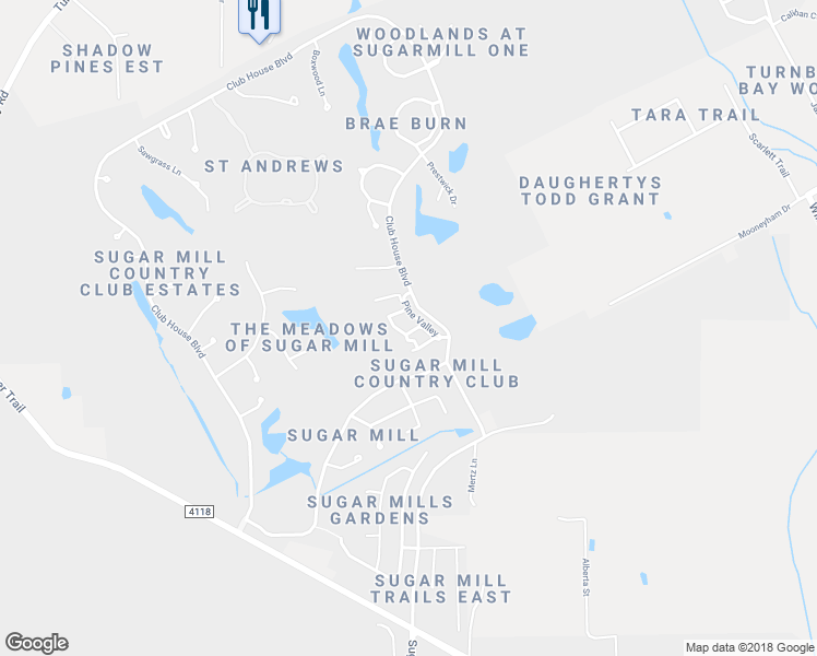 map of restaurants, bars, coffee shops, grocery stores, and more near 253 Club House Boulevard in New Smyrna Beach