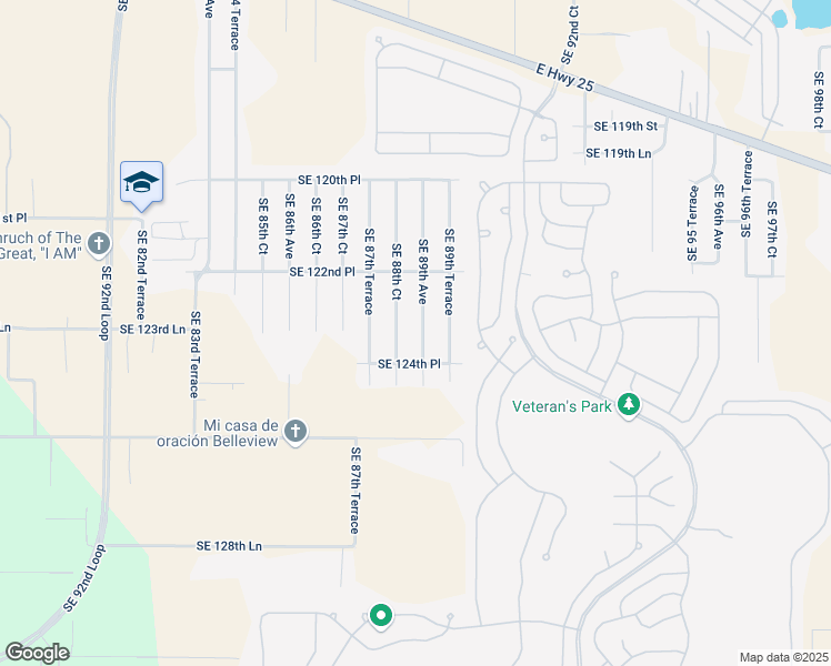 map of restaurants, bars, coffee shops, grocery stores, and more near 12431 Southeast 89th Avenue in Belleview