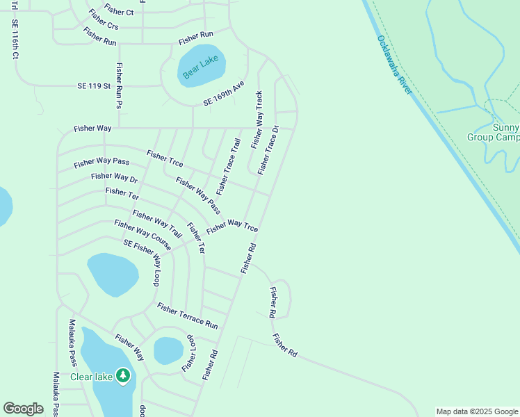 map of restaurants, bars, coffee shops, grocery stores, and more near 220 Fisher Road in Ocklawaha