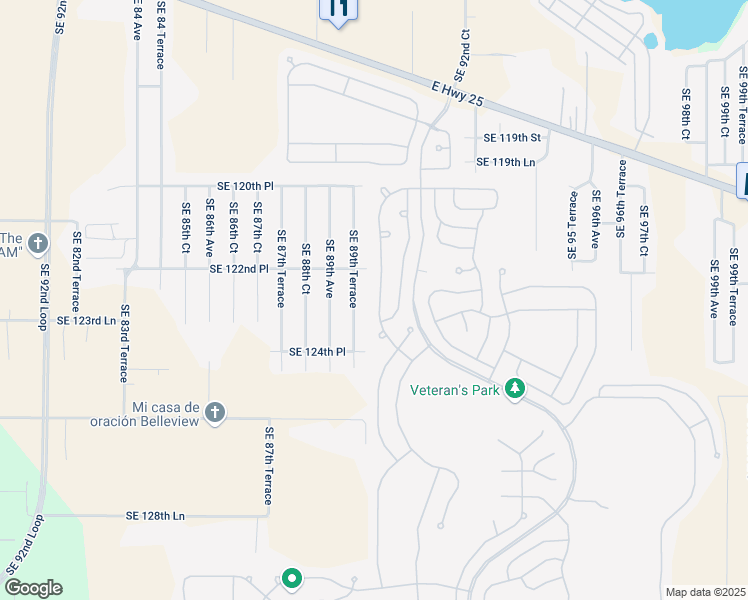 map of restaurants, bars, coffee shops, grocery stores, and more near 9043 Southeast 120th Loop in Summerfield