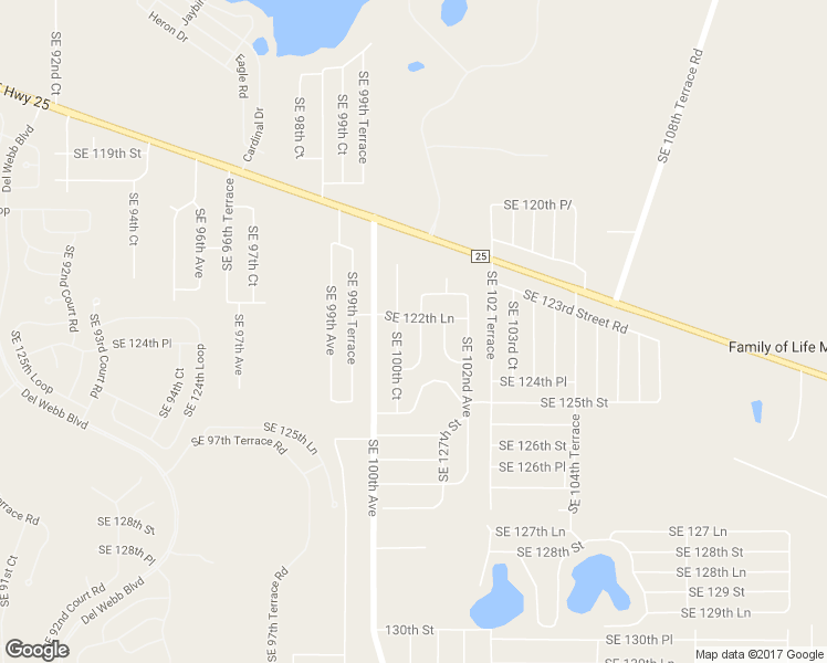 map of restaurants, bars, coffee shops, grocery stores, and more near 12292 Southeast 101st Avenue in Belleview