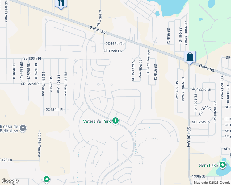 map of restaurants, bars, coffee shops, grocery stores, and more near 9362 Southeast 124th Loop in Summerfield
