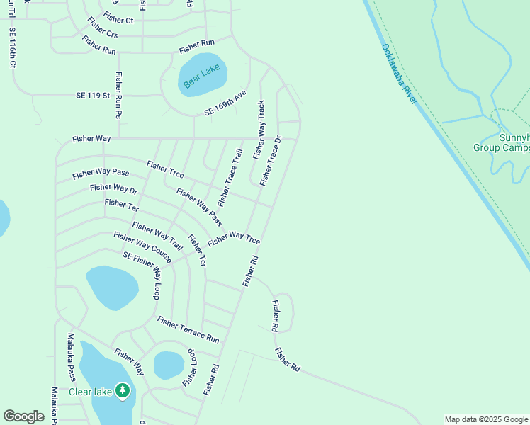 map of restaurants, bars, coffee shops, grocery stores, and more near 220 Fisher Road in Ocklawaha
