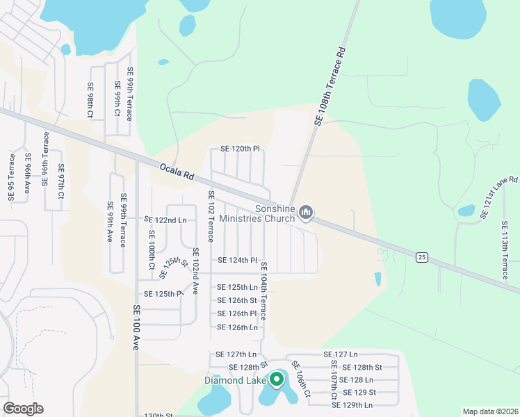 map of restaurants, bars, coffee shops, grocery stores, and more near 10474 East Highway 25 in Belleview