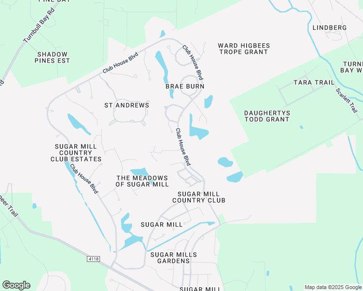 map of restaurants, bars, coffee shops, grocery stores, and more near Club House Boulevard in New Smyrna Beach
