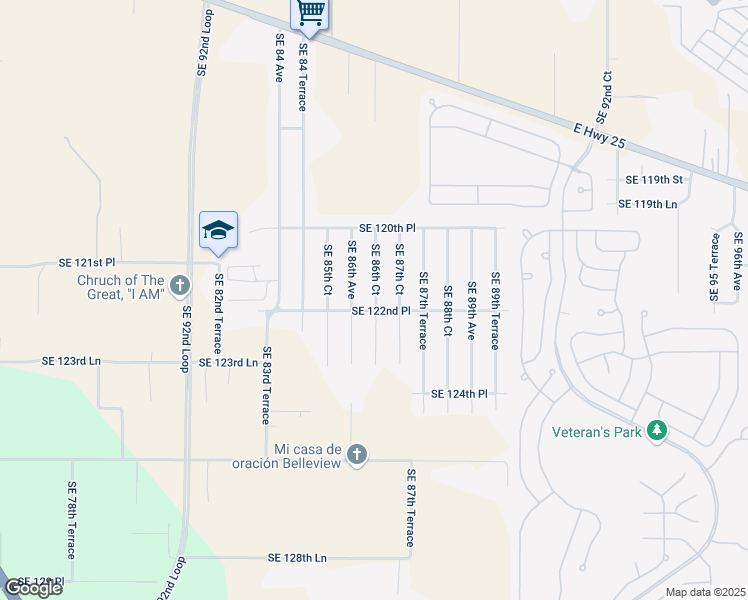 map of restaurants, bars, coffee shops, grocery stores, and more near 12201 Southeast 86th Court in Belleview
