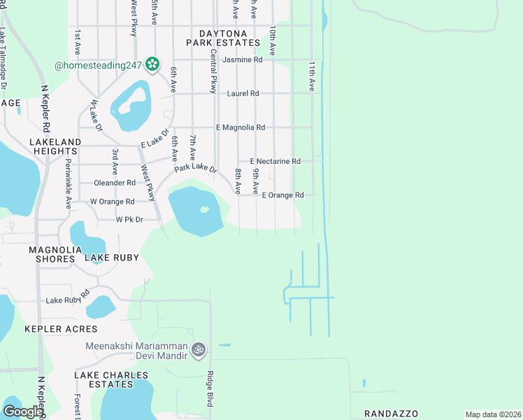 map of restaurants, bars, coffee shops, grocery stores, and more near 950 9th Avenue in DeLand