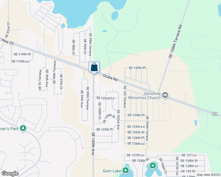 map of restaurants, bars, coffee shops, grocery stores, and more near 12190 Southeast 101st Court in Belleview
