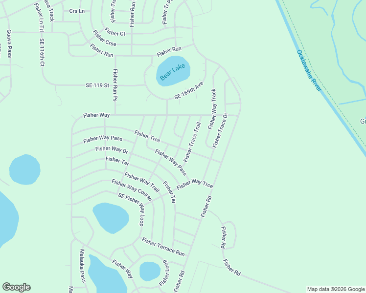 map of restaurants, bars, coffee shops, grocery stores, and more near 21 Fisher Trace Course in Ocklawaha