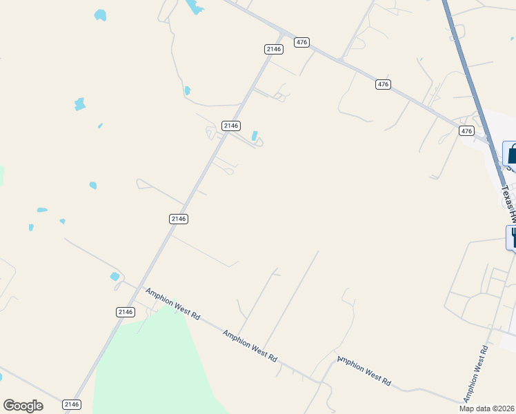 map of restaurants, bars, coffee shops, grocery stores, and more near 3183 Farm to Market Road 476 in Poteet